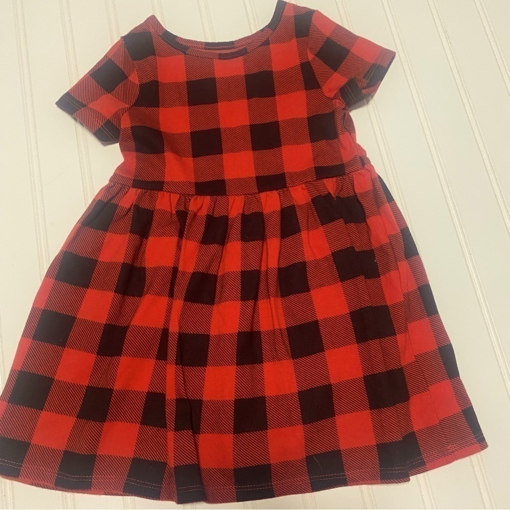 Cat & Jack Buffalo Plaid Dress Size 3T